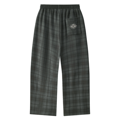 Unisex Plaid Straight Leg Pants ODMPOD