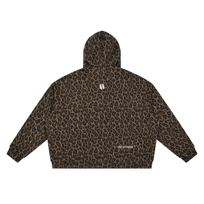 Unisex Leopard Full Zip Hoodie ODMPOD