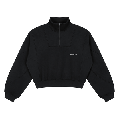 Women’s Loose Fleece Quarter-Zip Sweatshirt ODMPOD