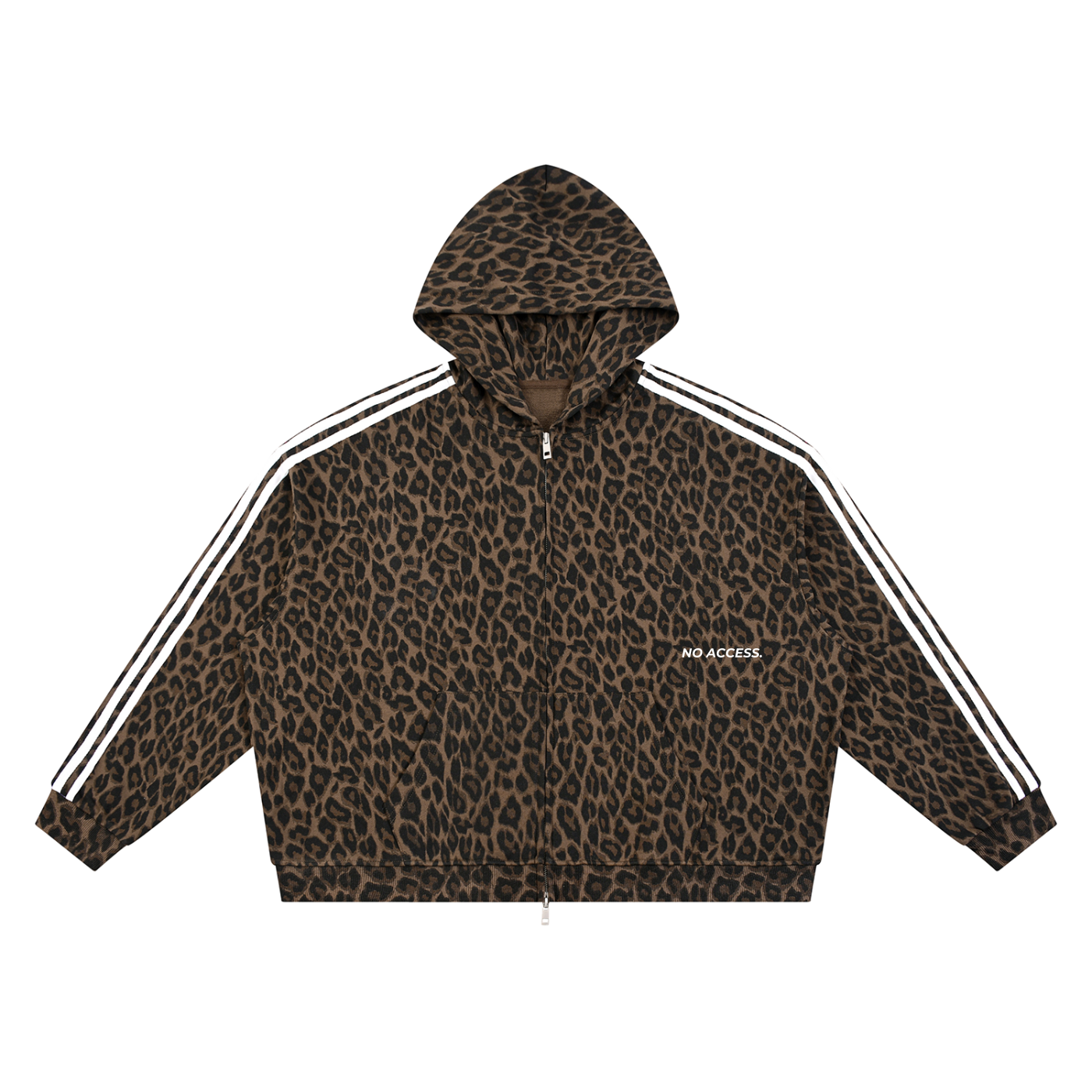 Unisex Leopard Full Zip Hoodie ODMPOD