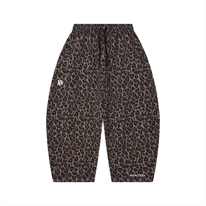 Unisex Leopard Barrel Leg Sweatpants ODMPOD