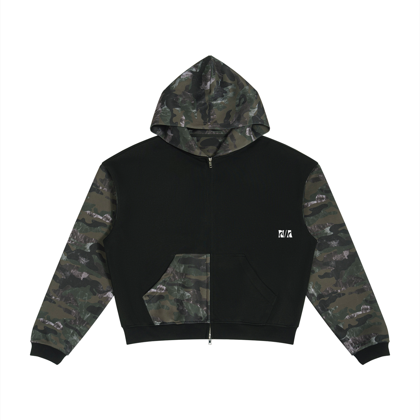 CORE ZIP HOODIE / CAMO COLOUR BLOCK ODMPOD