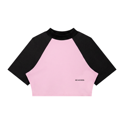 Women’s Color Block Raglan Crop T-Shirt ODMPOD
