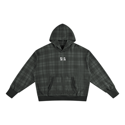 Unisex Plaid Color Block Hoodie ODMPOD