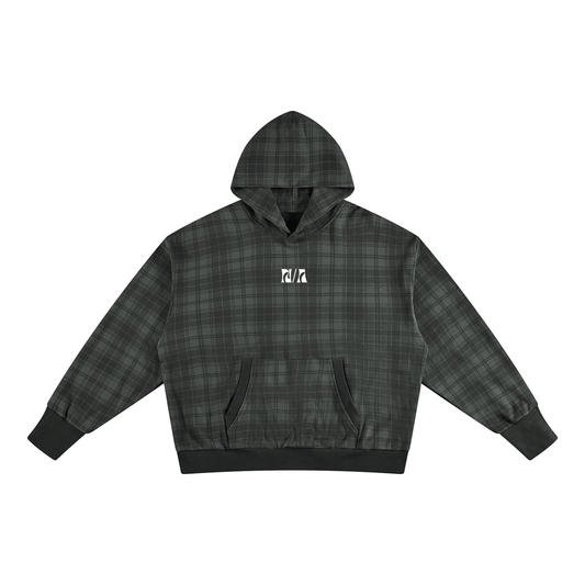 Unisex Plaid Color Block Hoodie ODMPOD