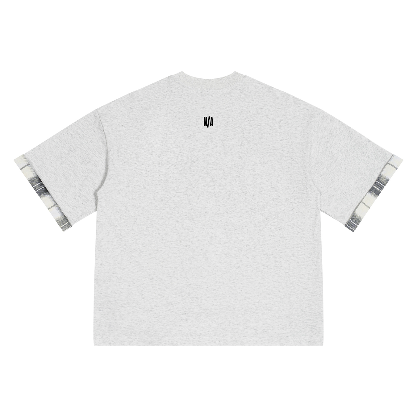 Unisex Plaid Paneled T-Shirt ODMPOD