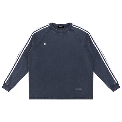 Snow Washed Contrast Tape Sweatshirt ODMPOD