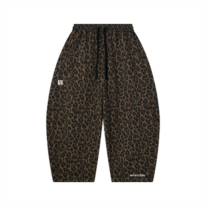 Unisex Leopard Barrel Leg Sweatpants ODMPOD