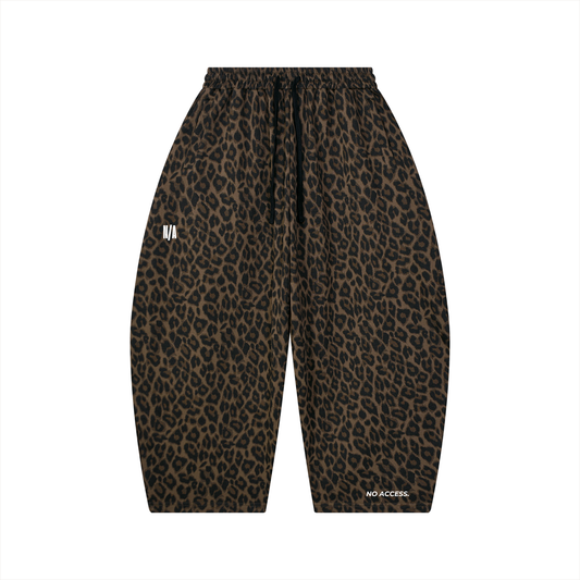 Unisex Leopard Barrel Leg Sweatpants ODMPOD