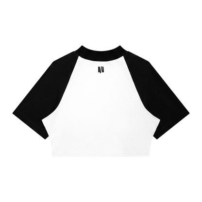 Women’s Color Block Raglan Crop T-Shirt ODMPOD