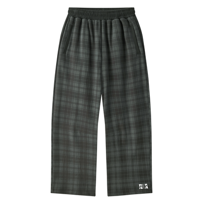 Unisex Plaid Straight Leg Pants ODMPOD