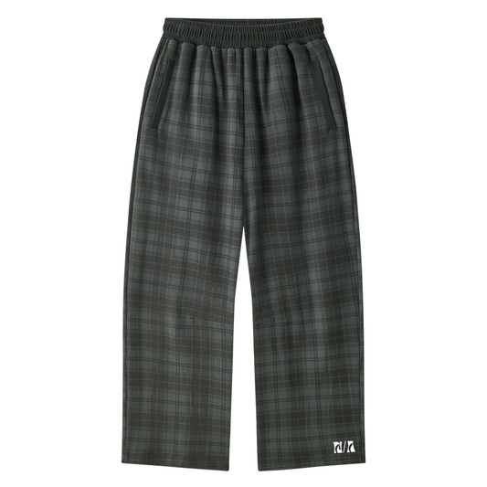 Unisex Plaid Straight Leg Pants ODMPOD