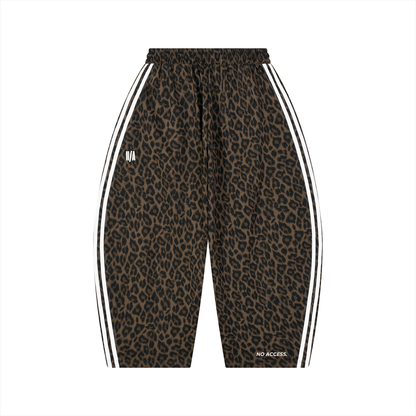 Unisex Leopard Barrel Leg Sweatpants ODMPOD