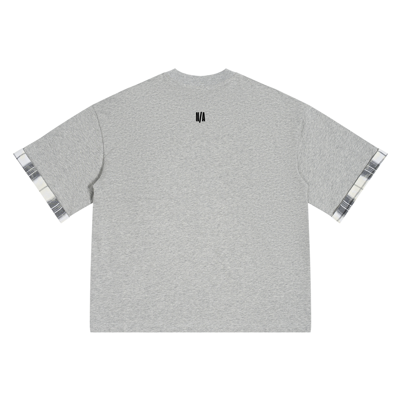 Unisex Plaid Paneled T-Shirt ODMPOD