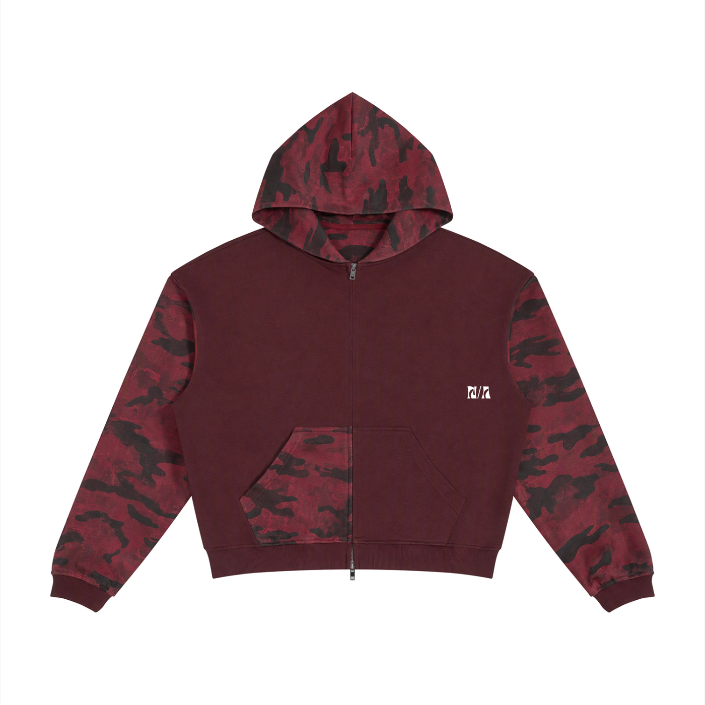 CORE ZIP HOODIE / CAMO COLOUR BLOCK ODMPOD