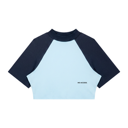 Women’s Color Block Raglan Crop T-Shirt ODMPOD