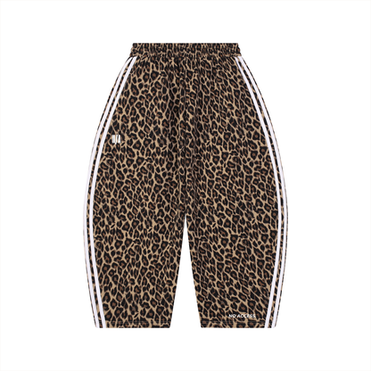 Unisex Leopard Barrel Leg Sweatpants ODMPOD
