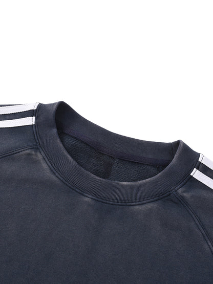 Snow Washed Contrast Tape Sweatshirt ODMPOD