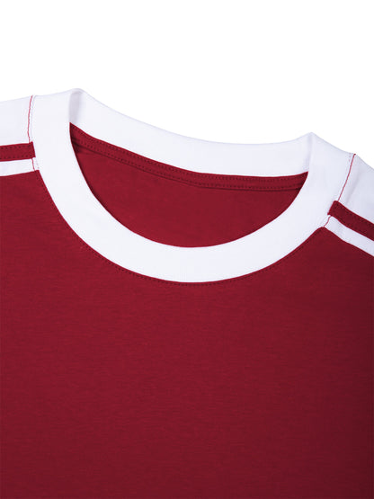 Unisex Color Block Loose T-Shirt ODMPOD