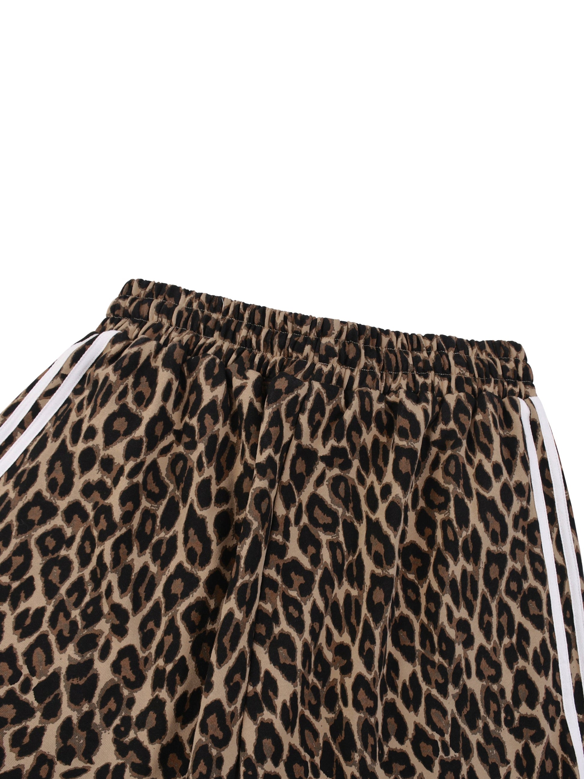 Unisex Leopard Barrel Leg Sweatpants ODMPOD