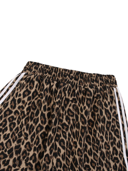 Unisex Leopard Barrel Leg Sweatpants ODMPOD