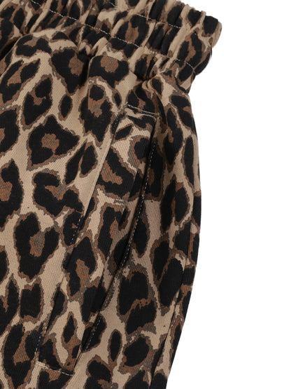 Unisex Leopard Barrel Leg Sweatpants ODMPOD