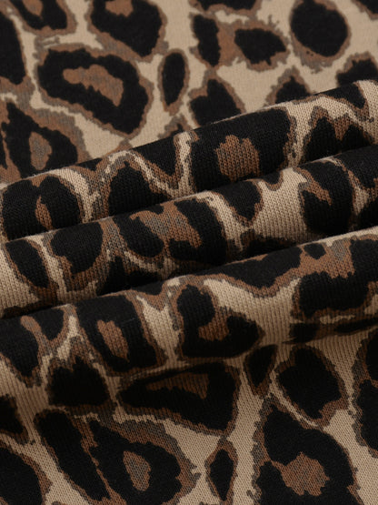 Unisex Leopard Barrel Leg Sweatpants ODMPOD