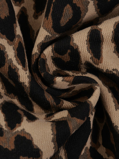Unisex Leopard Barrel Leg Sweatpants ODMPOD