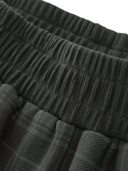 Unisex Plaid Straight Leg Pants ODMPOD