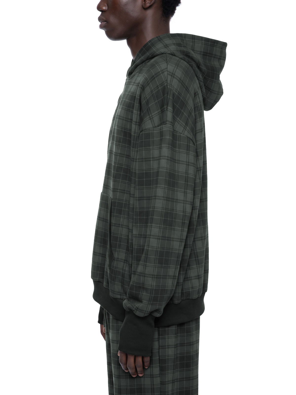 Unisex Plaid Color Block Hoodie ODMPOD