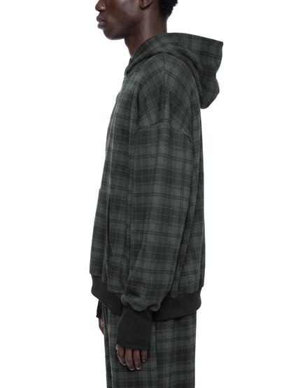 Unisex Plaid Color Block Hoodie ODMPOD